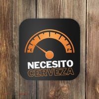 Necesito Cerveza Funny Spanish Beer Lover Coaster thumb 0