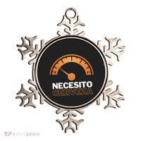 Necesito Cerveza Funny Spanish Beer Lover Ornament thumb 0