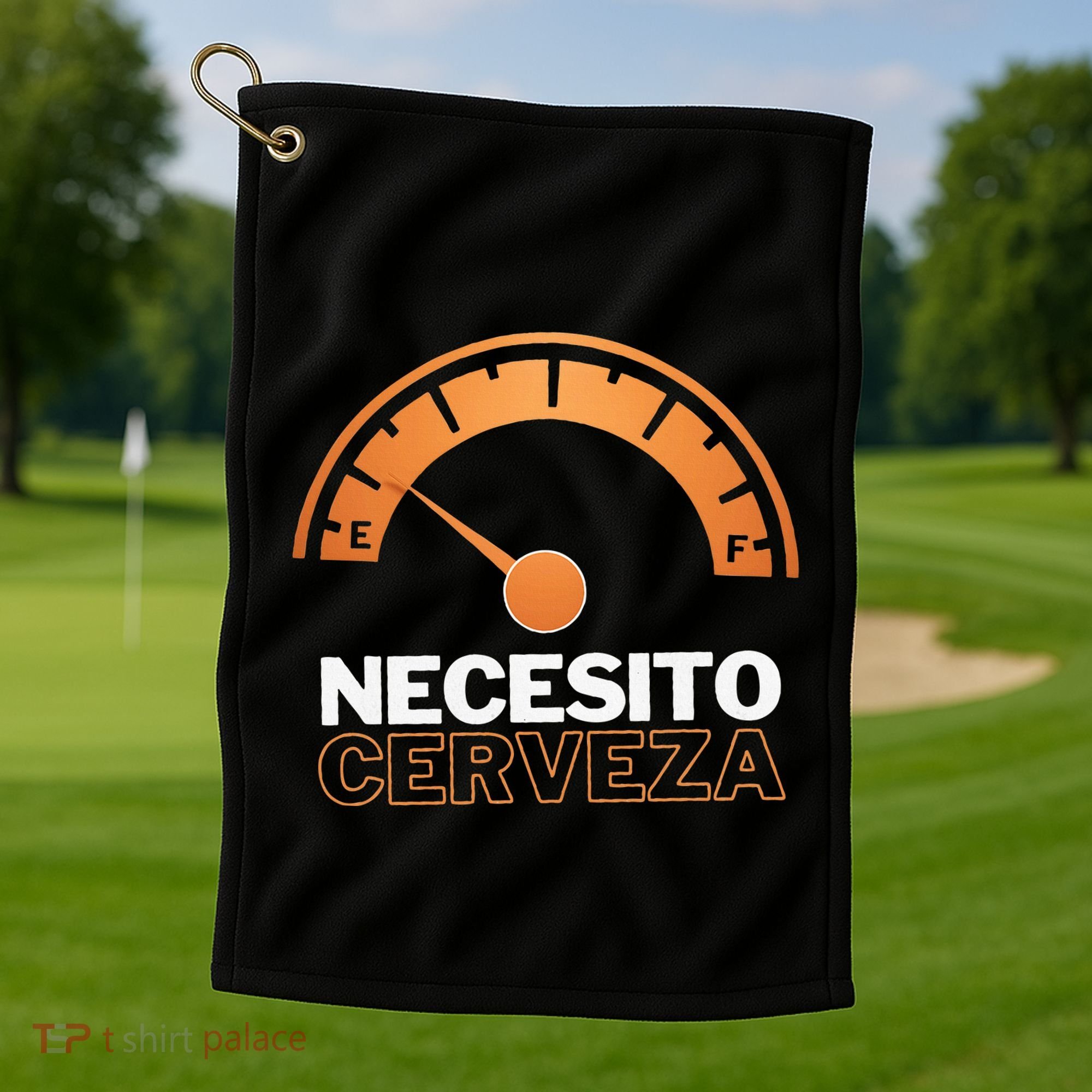 Necesito Cerveza Funny Spanish Beer Lover Golf Towel