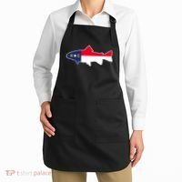 North Carolina Flag with Trout Fish Apron thumb 2