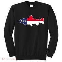 North Carolina Flag with Trout Fish Sweatshirt thumb 0