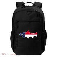 North Carolina Flag with Trout Fish Backpack thumb 0
