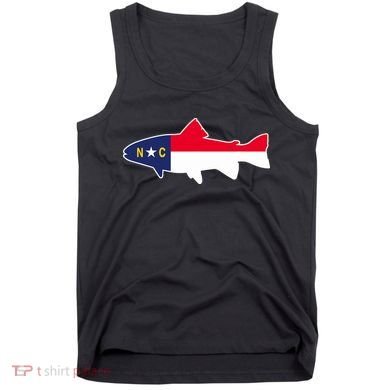 North Carolina Flag with Trout Fish Tank Top