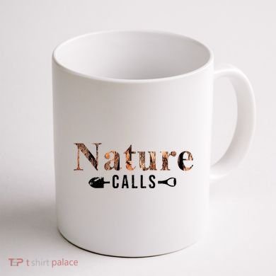Nature Calls Fall Coffee Mug back