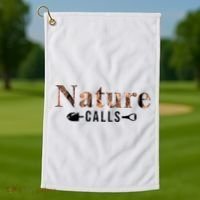 Nature Calls Fall Golf Towel thumb 1