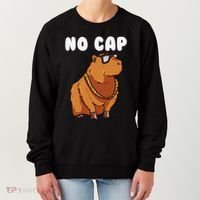 No Cap Funny Capybara Ok I Pull Up Dank Meme Women's Sweatshirt thumb 0