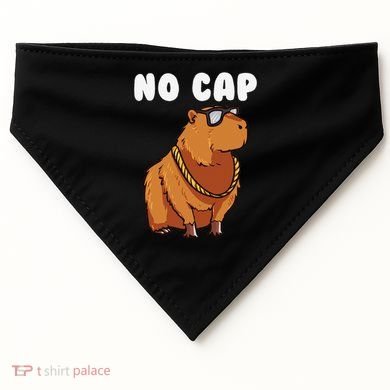 No Cap Funny Capybara Ok I Pull Up Dank Meme USA-Made Doggie Bandana