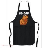 No Cap Funny Capybara Ok I Pull Up Dank Meme Apron thumb 0