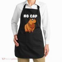 No Cap Funny Capybara Ok I Pull Up Dank Meme Apron thumb 2