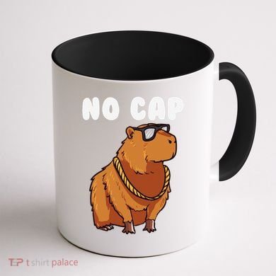 No Cap Funny Capybara Ok I Pull Up Dank Meme Coffee Mug back
