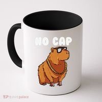 No Cap Funny Capybara Ok I Pull Up Dank Meme Coffee Mug thumb 0