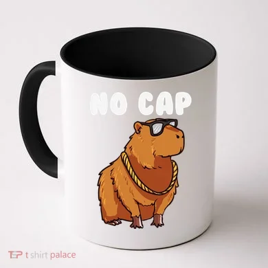 No Cap Funny Capybara Ok I Pull Up Dank Meme Coffee Mug