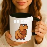 No Cap Funny Capybara Ok I Pull Up Dank Meme Coffee Mug thumb 3