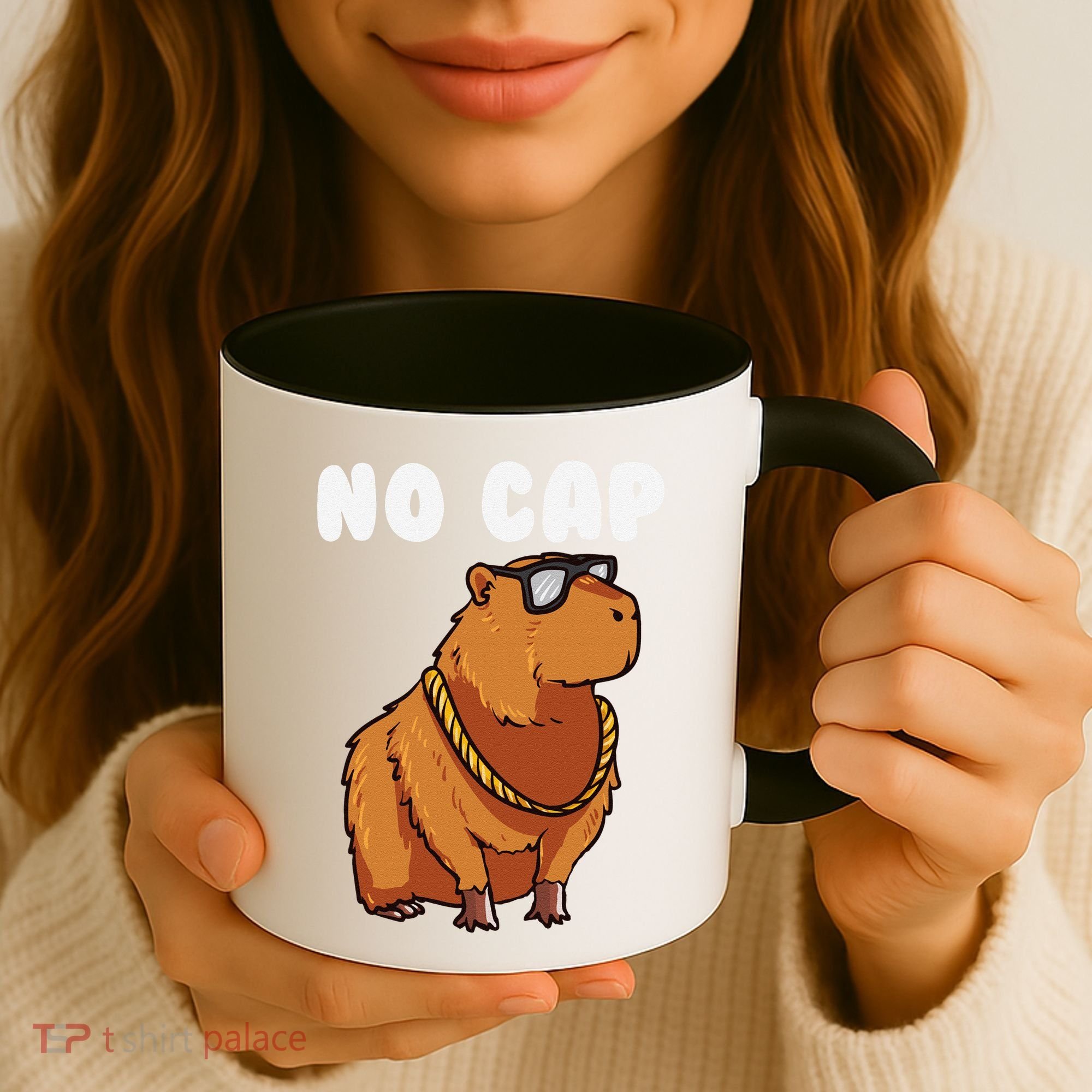 No Cap Funny Capybara Ok I Pull Up Dank Meme Coffee Mug