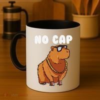 No Cap Funny Capybara Ok I Pull Up Dank Meme Coffee Mug thumb 4