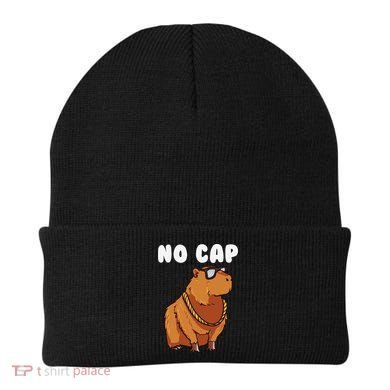 No Cap Funny Capybara Ok I Pull Up Dank Meme Beanie