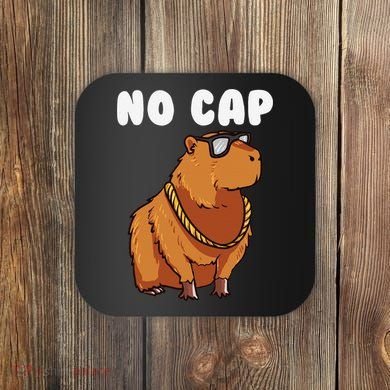 No Cap Funny Capybara Ok I Pull Up Dank Meme Coaster