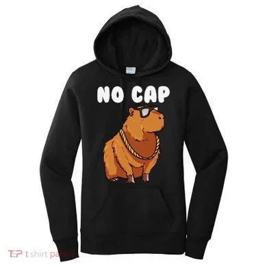 No Cap Funny Capybara Ok I Pull Up Dank Meme Women's Hoodie