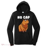 No Cap Funny Capybara Ok I Pull Up Dank Meme Women's Hoodie thumb 0