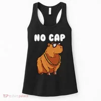 No Cap Funny Capybara Ok I Pull Up Dank Meme Women's Tank Top thumb 0