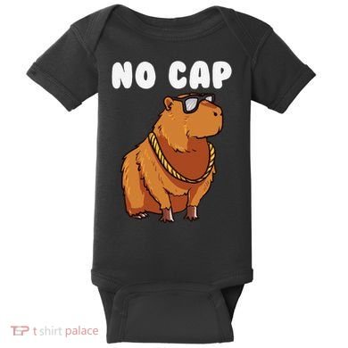 No Cap Funny Capybara Ok I Pull Up Dank Meme Baby Bodysuit