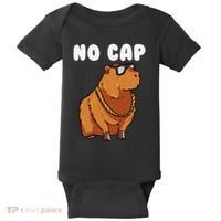 No Cap Funny Capybara Ok I Pull Up Dank Meme Baby Bodysuit thumb 0