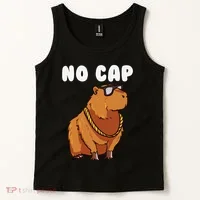 No Cap Funny Capybara Ok I Pull Up Dank Meme Tank Top thumb 2