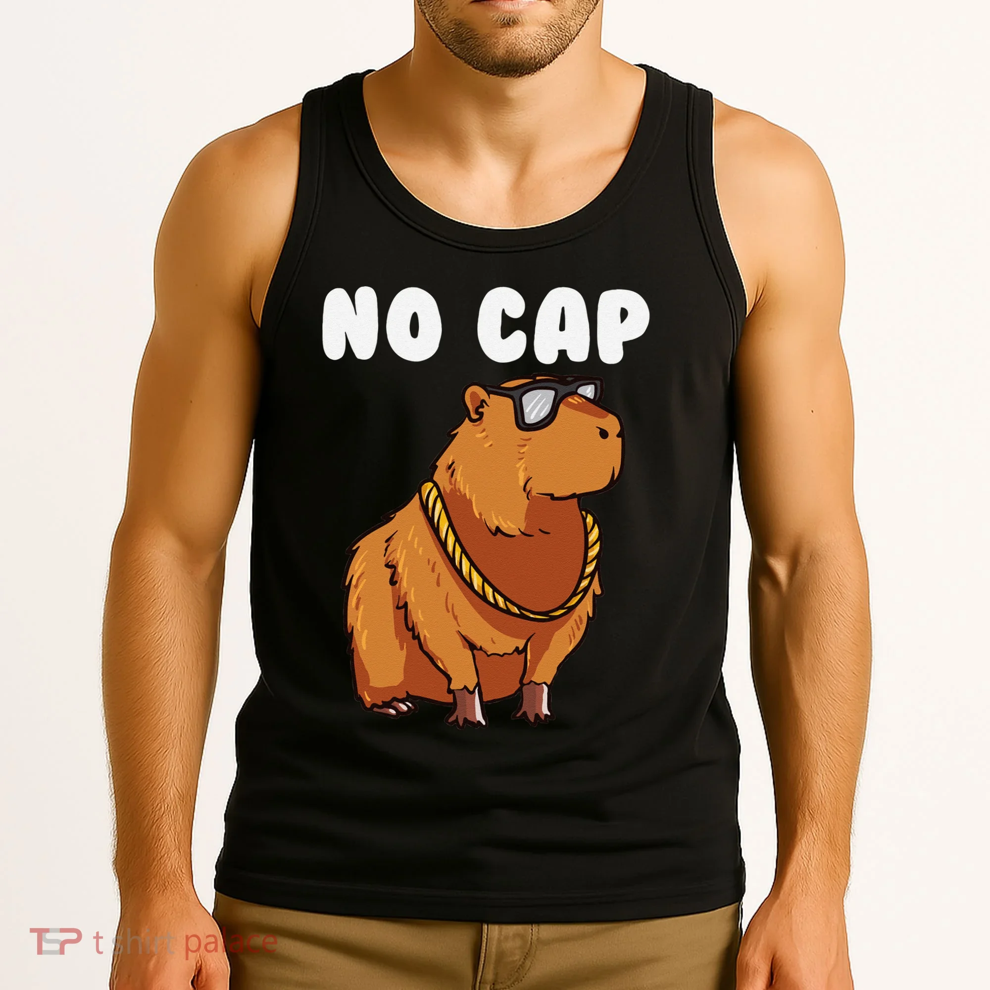 No Cap Funny Capybara Ok I Pull Up Dank Meme Tank Top