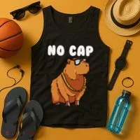 No Cap Funny Capybara Ok I Pull Up Dank Meme Tank Top thumb 4