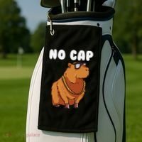 No Cap Funny Capybara Ok I Pull Up Dank Meme Golf Towel thumb 2