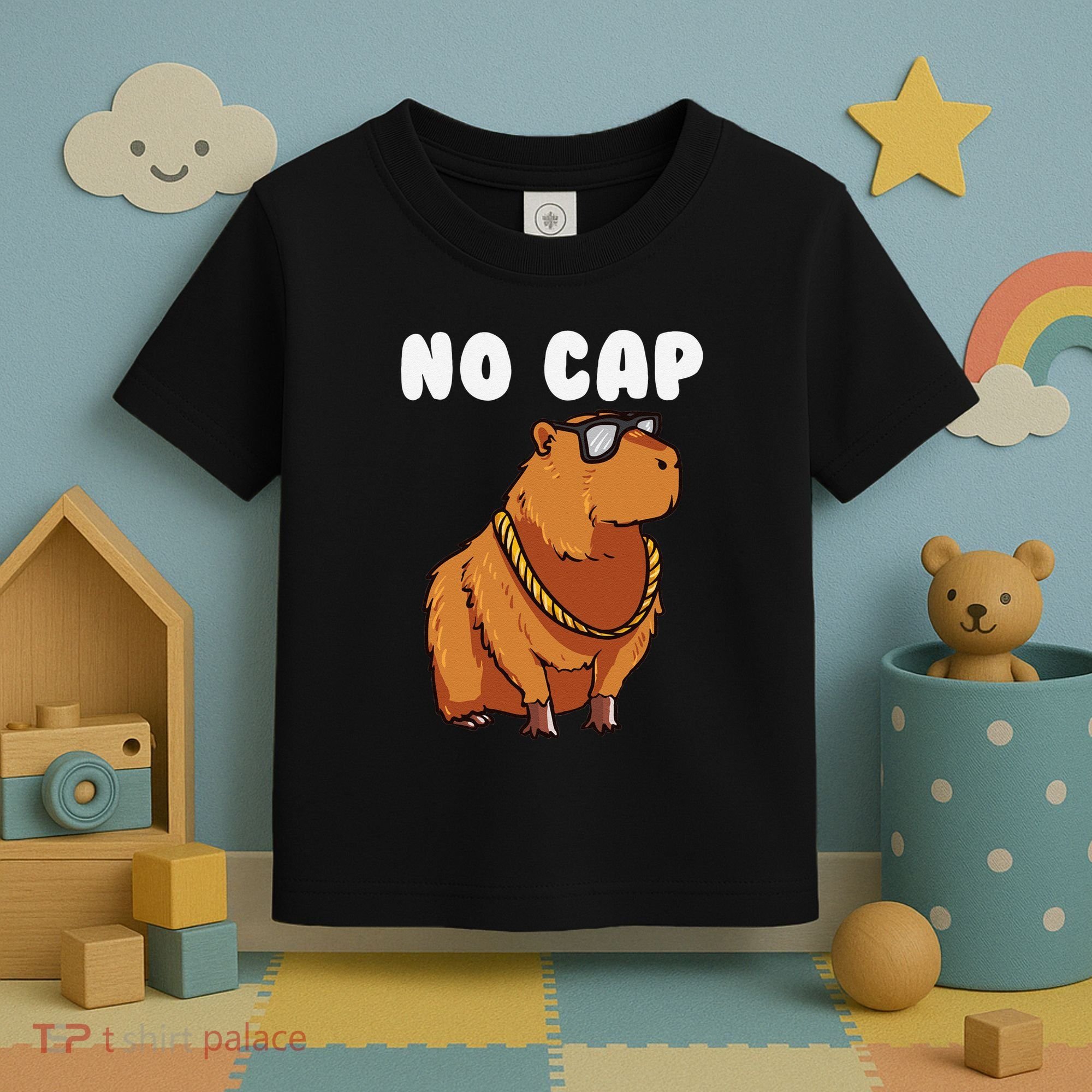 No Cap Funny Capybara Ok I Pull Up Dank Meme Toddler T-Shirt