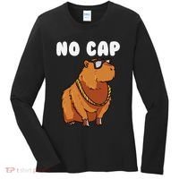 No Cap Funny Capybara Ok I Pull Up Dank Meme Women's Long Sleeve Shirt thumb 0