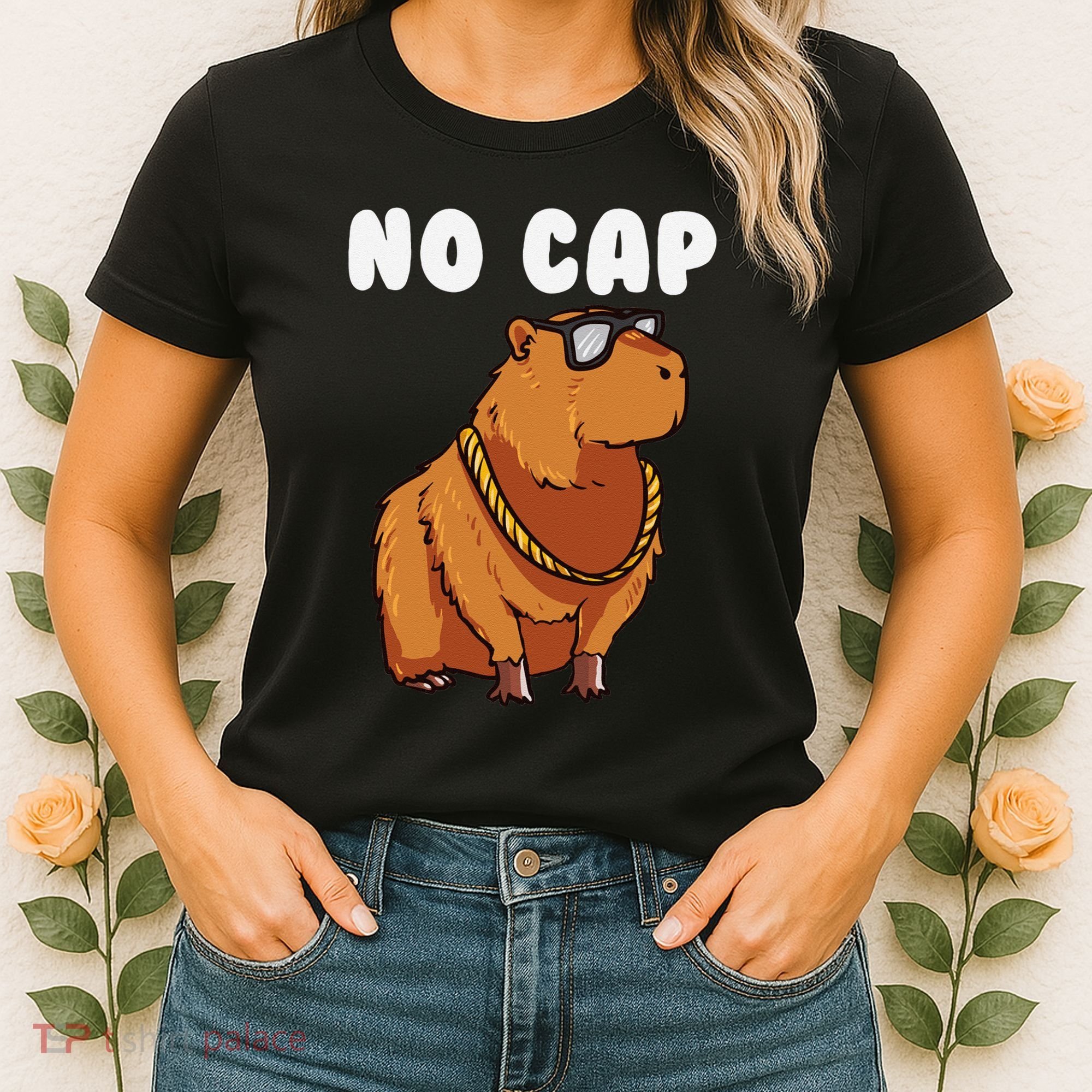 No Cap Funny Capybara Ok I Pull Up Dank Meme Women's T-Shirt