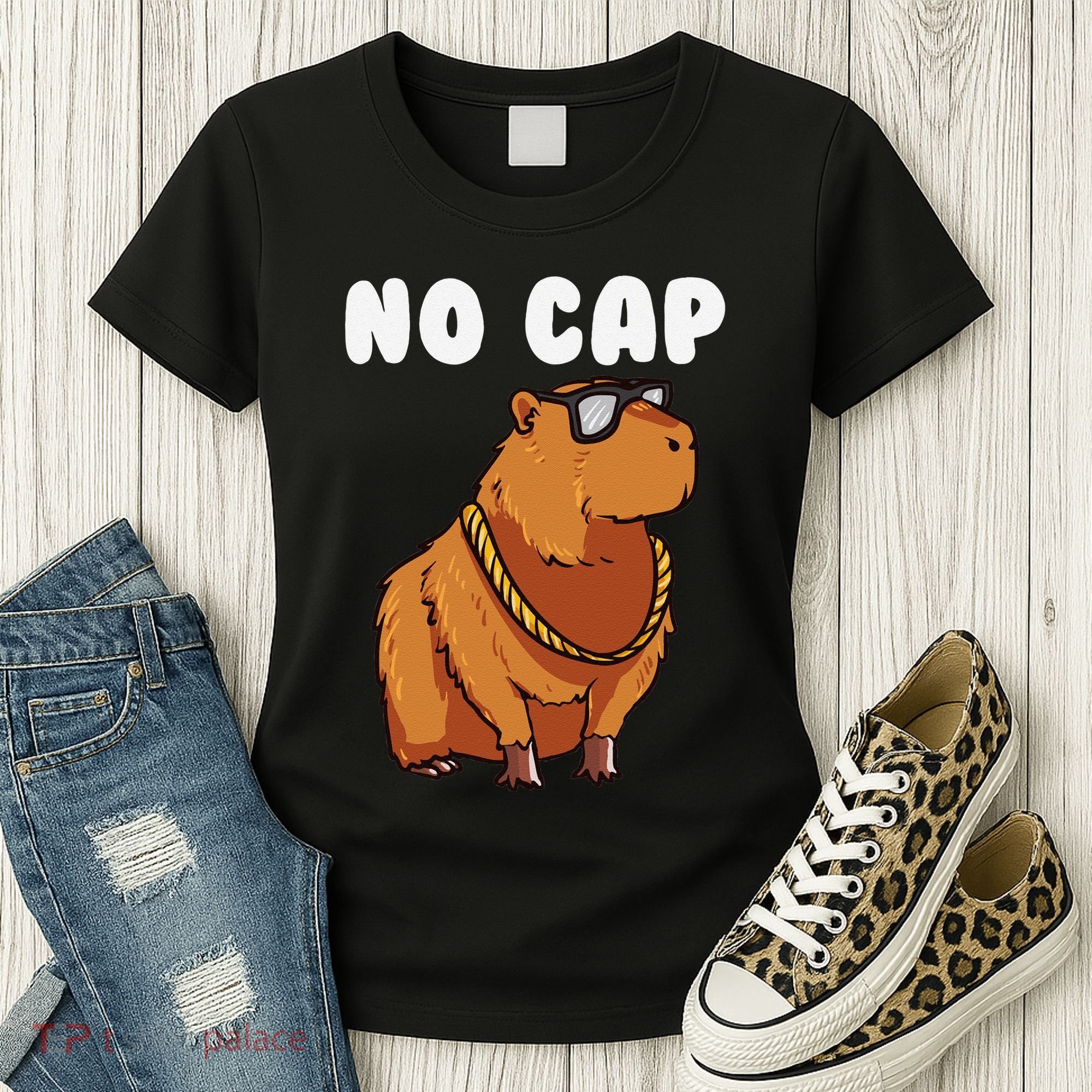 No Cap Funny Capybara Ok I Pull Up Dank Meme Women's T-Shirt