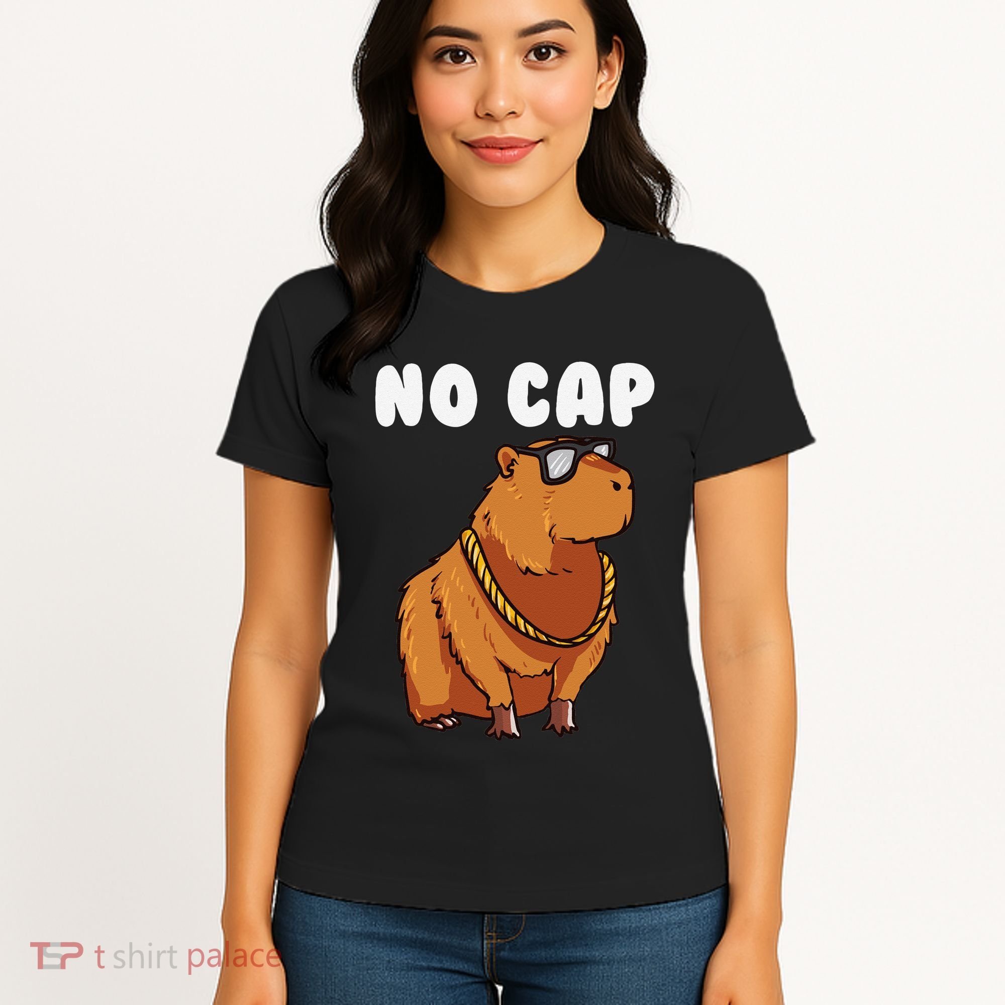 No Cap Funny Capybara Ok I Pull Up Dank Meme Women's T-Shirt