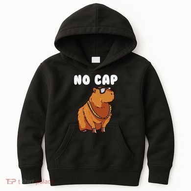 No Cap Funny Capybara Ok I Pull Up Dank Meme Kids Hoodie