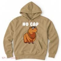 No Cap Funny Capybara Ok I Pull Up Dank Meme Hoodie thumb 0