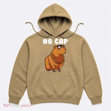 No Cap Funny Capybara Ok I Pull Up Dank Meme Hoodie