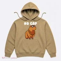 No Cap Funny Capybara Ok I Pull Up Dank Meme Hoodie thumb 0