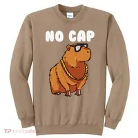No Cap Funny Capybara Ok I Pull Up Dank Meme Sweatshirt thumb 0