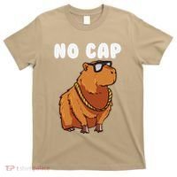 No Cap Funny Capybara Ok I Pull Up Dank Meme T-Shirt thumb 0