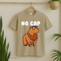 No Cap Funny Capybara Ok I Pull Up Dank Meme T-Shirt thumb 2