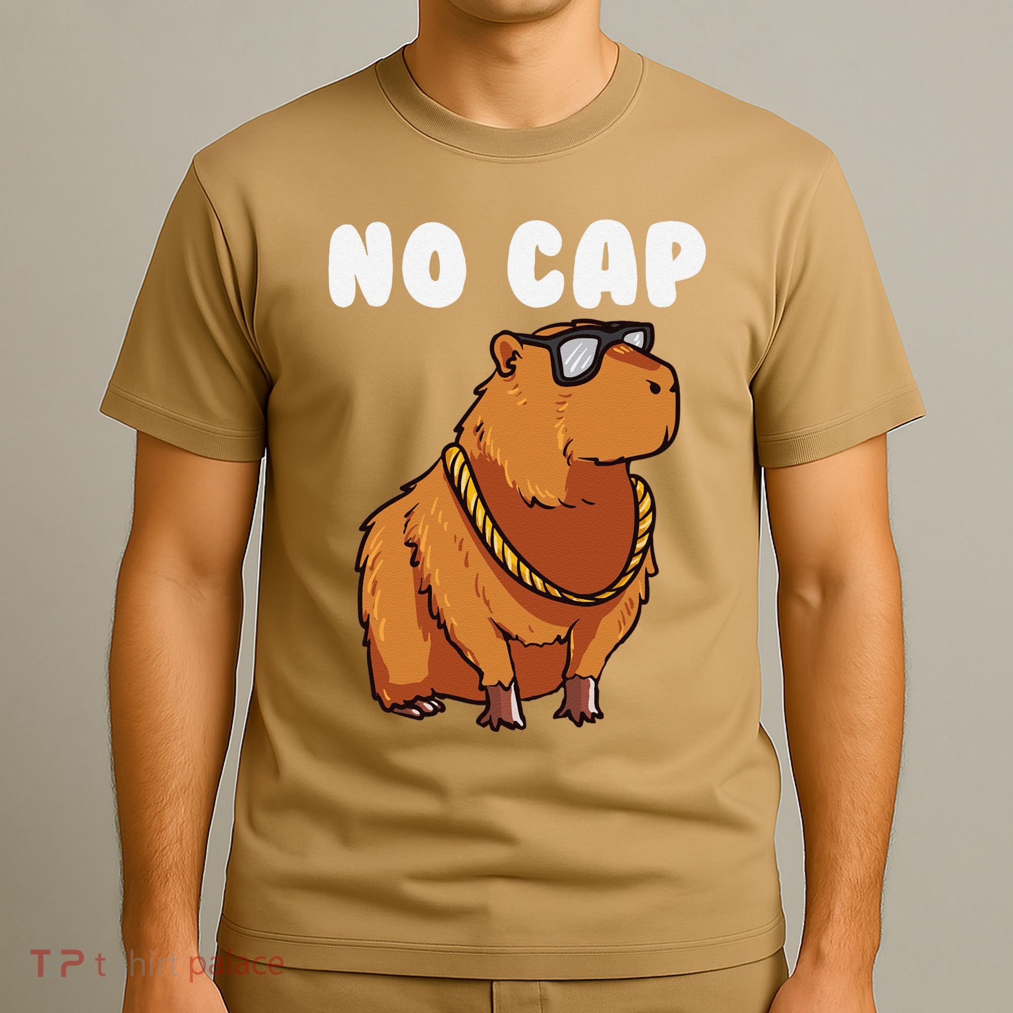 No Cap Funny Capybara Ok I Pull Up Dank Meme T-Shirt