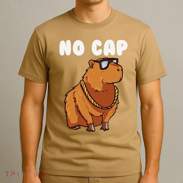 No Cap Funny Capybara Ok I Pull Up Dank Meme T-Shirt