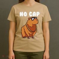 No Cap Funny Capybara Ok I Pull Up Dank Meme T-Shirt thumb 4