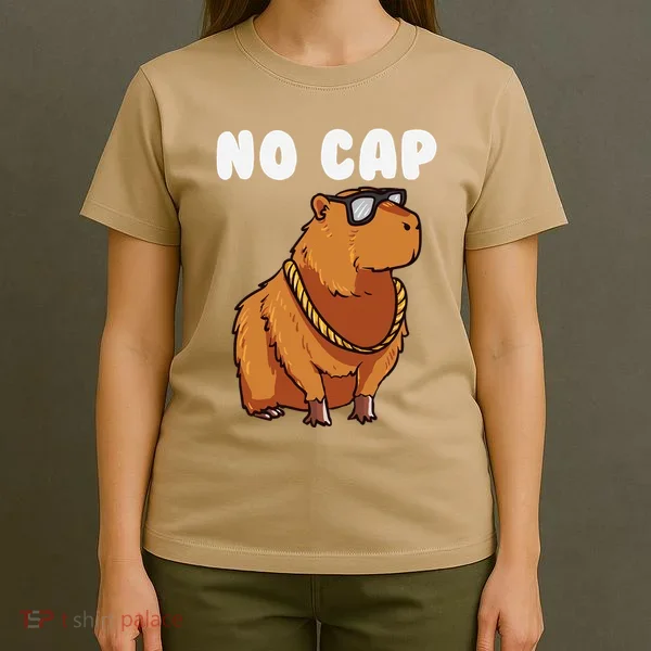 No Cap Funny Capybara Ok I Pull Up Dank Meme T-Shirt