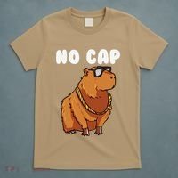 No Cap Funny Capybara Ok I Pull Up Dank Meme T-Shirt thumb 5