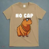 No Cap Funny Capybara Ok I Pull Up Dank Meme T-Shirt thumb 5