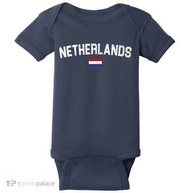 Netherlands Country Flag Logo Baby Bodysuit