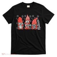 Nurse Christmas Gnomes Cute Nurses Xmas Pajamas PJs Women TShirt T-Shirt thumb 0